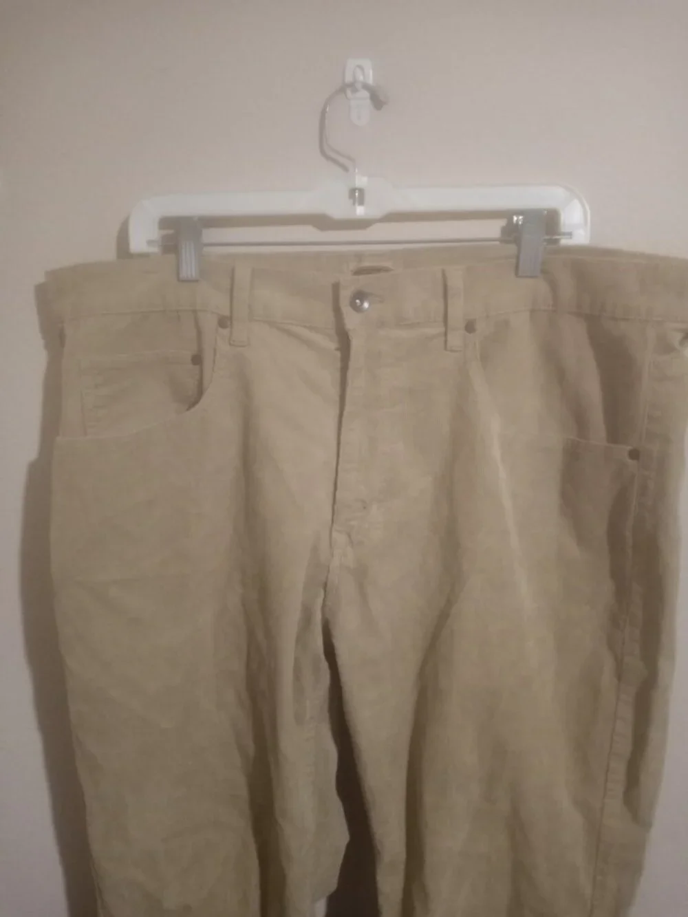 New NWT The Foundry Supply Co Corduroy Pants Mens Size 44x30 Khaki Straight Leg